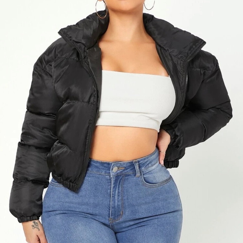 Black puffer jacket!